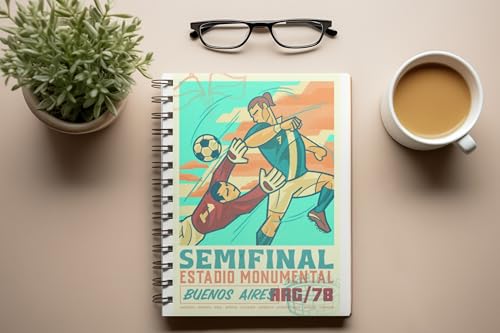 Art to Doors | Semifinal Buenos Aires | Spiral Notebooks | A5 Size Paper | 120 Pages | 70 GSM Paper | Attractive Cover Designs