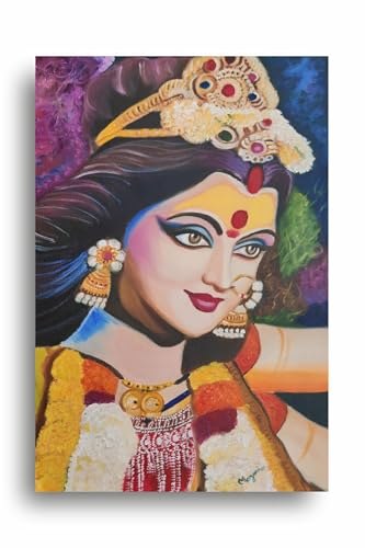 Art to Doors | Durga Maa portrait | Artist Mayuri Verma | Vertical | Art Prints | Home Decor | Wall Art | Gift Items | Canvas Frame