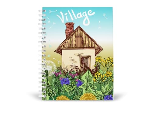 Art to Doors | Rural Retreat | Spiral Notebooks | A5 Size Paper | 120 Pages | 70 GSM Paper | Attractive Cover Designs