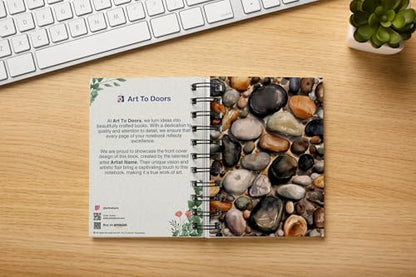 Art to Doors | Watercolour Stones | Artist Riika Kandhola | Spiral Notebooks | A5 Size Paper | 120 Pages | 70 GSM Paper | Attractive Cover Designs