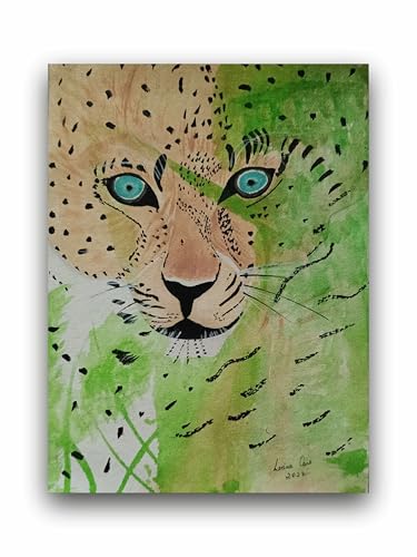 Art to Doors | Wild Cat | Artist Lovina Cano | Vertical | Art Prints | Home Decor | Wall Art | Gift Items | Canvas Frame