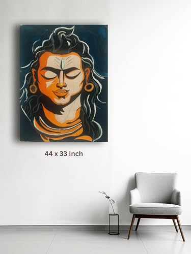 Art to Doors | Lord Shiva | Artist Bindu Kamboj | Vertical | Art Prints | Home Decor | Wall Art | Gift Items | Canvas Frame