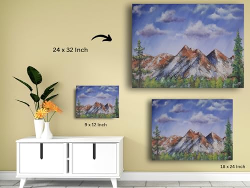 Art to Doors | Mountain Panaroma | Artist Nandita Venkatraman | Horizontal | Art Print | Home Decor | Wall Decor | Gift Items | Wall Art