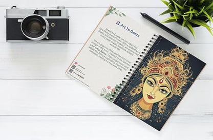 Art to Doors | Goddess Journal | Spiral Notebooks | A5 Size Paper | 120 Pages | 70 GSM Paper | Attractive Cover Designs