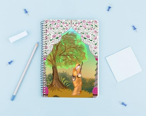 Art to Doors | Meerabai Pichwai Art | Artist Khushboo Fakay | Spiral Notebooks | A5 Size Paper | 120 Pages | 70 GSM Paper | Notebooks for College Students