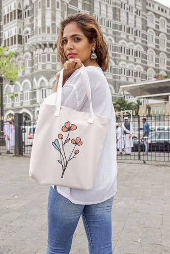 Art to Doors | Painted Bloom | Tote Bags | Shopping Bag For Grocery | Aesthetic Carry Bag | Tote Bag for Shopping, Travel, office & beach bags for women