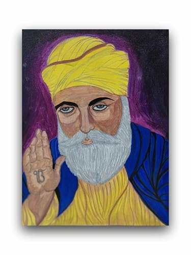 Art to Doors | Waheguru | Artist Bindu Kamboj | Vertical | Art Prints | Home Decor | Wall Art | Gift Items | Canvas Frame