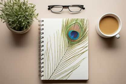 Art to Doors | Peacock's Eye | Spiral Notebooks | A5 Size Paper | 120 Pages | 70 GSM Paper | Attractive Cover Designs