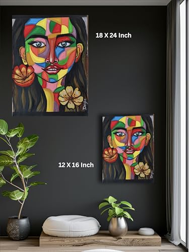 Art to Doors | Lady Morden Art | Artist Dipa Sinha | Vertical | Art Prints | Home Decor | Wall Art | Gift Items | Canvas Frame