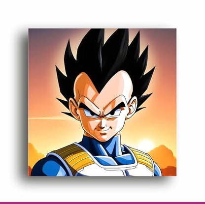 Vegeta Standing Art: Vibrant Vegeta Illustration - Perfect for Fans - Unique Wall Decor! | Personalized Gift For Anniversary, Birthday, Wedding, Home Decor