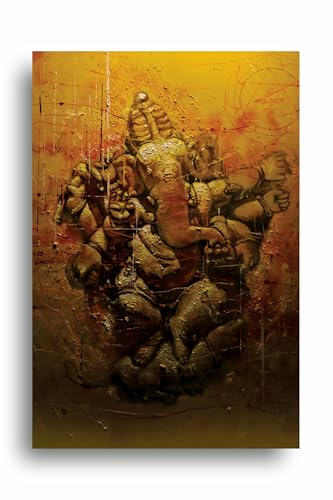 Art to Doors | Gold Ganesh | Artist Arindam Gupta | Vertical | Art Print | Home Decor | Wall Decor | Gift Items | Wall Art