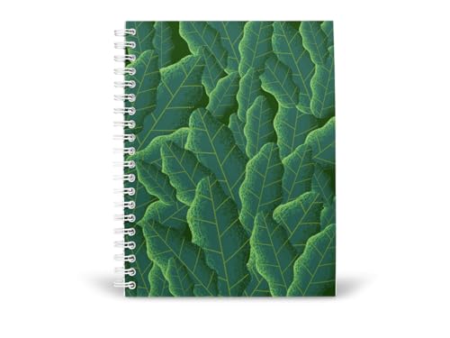 Art to Doors | Textured Leaf Mosaic | Spiral Notebooks | A5 Size Paper | 120 Pages | 70 GSM Paper | Attractive Cover Designs