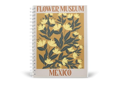 Art to Doors | Flower Museum Mexico | Spiral Notebooks | A5 Size Paper | 120 Pages | 70 GSM Paper | Attractive Cover Designs