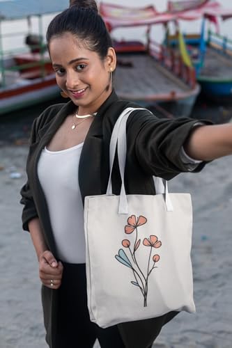 Art to Doors | Painted Bloom | Tote Bags | Shopping Bag For Grocery | Aesthetic Carry Bag | Tote Bag for Shopping, Travel, office & beach bags for women