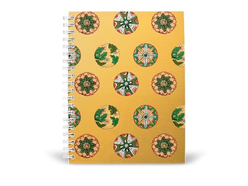 Art to Doors | Round Medallion Design | Spiral Notebooks | A5 Size Paper | 120 Pages | 70 GSM Paper | Attractive Cover Designs