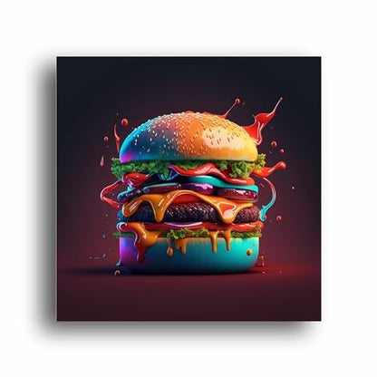 Art to Doors Burger Bliss: Veggie Delight Canvas Print