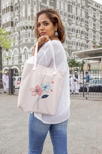 Art to Doors | Pastel Bloom | Tote Bags | Shopping Bag For Grocery | Aesthetic Carry Bag | Tote Bag for Shopping, Travel, office & beach bags for women