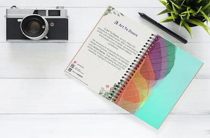 Art to Doors | Rainbow Leaves | Spiral Notebooks | A5 Size Paper | 120 Pages | 70 GSM Paper | Attractive Cover Designs