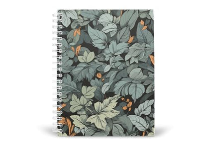 Art to Doors | Detailed Leaf Collage | Spiral Notebooks | A5 Size Paper | 120 Pages | 70 GSM Paper | Attractive Cover Designs