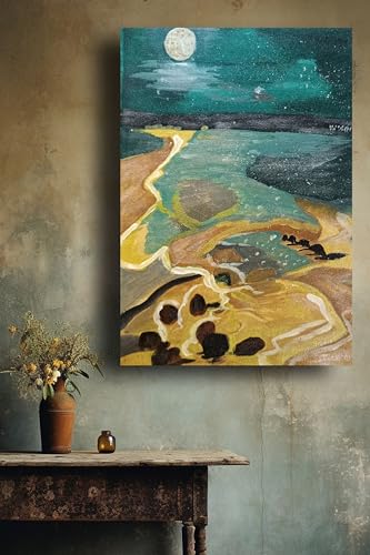 Art to Doors | Moonlit Beach | Artist Lovina Cano | Vertical | Art Prints | Home Decor | Wall Art | Gift Items | Canvas Frame