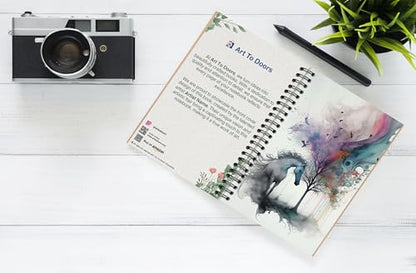 Art to Doors | Power of the Horse | Spiral Notebooks | A5 Size Paper | 120 Pages | 70 GSM Paper | Attractive Cover Designs