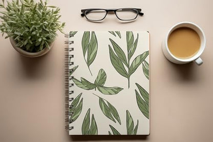 Art to Doors | Spring Green Foliage | Spiral Notebooks | A5 Size Paper | 120 Pages | 70 GSM Paper | Attractive Cover Designs