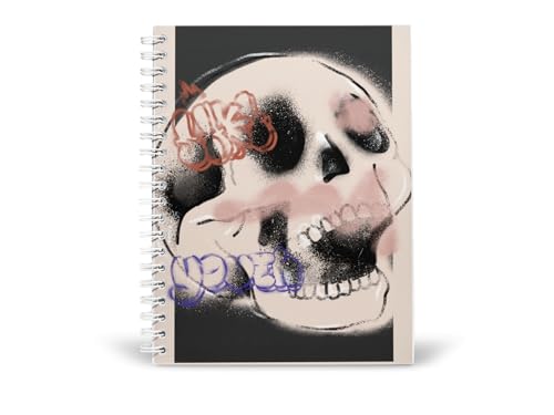 Art to Doors | Skull Graffiti | Spiral Notebooks | A5 Size Paper | 120 Pages | 70 GSM Paper | Attractive Cover Designs