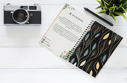 Art to Doors | Stylized Botanical Motif | Spiral Notebooks | A5 Size Paper | 120 Pages | 70 GSM Paper | Attractive Cover Designs