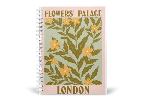 Art to Doors | Flowers' Palace London | Spiral Notebooks | A5 Size Paper | 120 Pages | 70 GSM Paper | Attractive Cover Designs