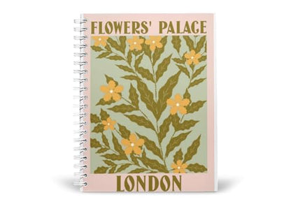 Art to Doors | Flowers' Palace London | Spiral Notebooks | A5 Size Paper | 120 Pages | 70 GSM Paper | Attractive Cover Designs