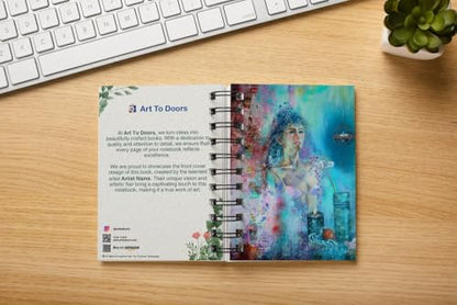 Art to Doors | New Light | Artist K Kaur | Spiral Notebooks | A5 Size Paper | 120 Pages | 70 GSM Paper | Attractive Cover Designs | Soft Cover | Notebooks for College Students