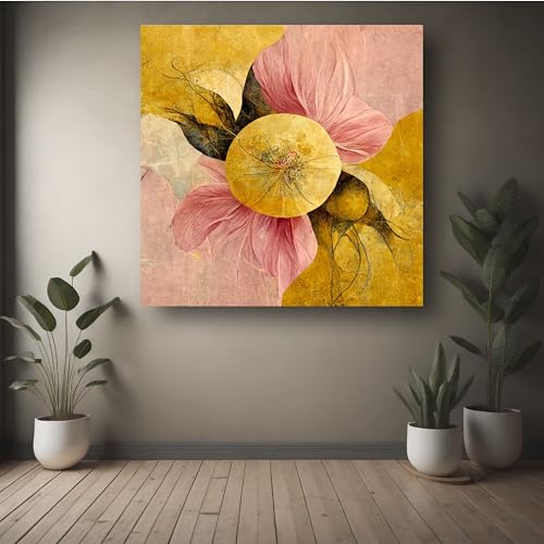 Art to Doors | Golden Bloom | Square | Art Print | Home Decor | Wall Decor | Gifts for Women | Gifts for Men | Wall Art |