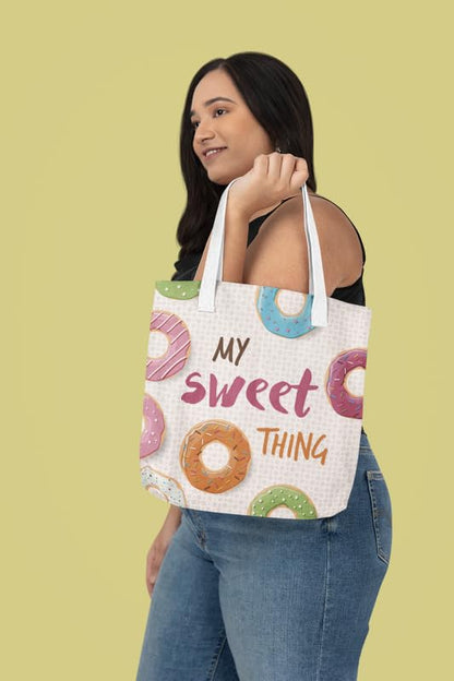 Art to Doors | My Sweet Thing | Tote Bags | Shopping Bag For Grocery | Aesthetic Carry Bag | Tote Bag for Shopping, Travel, office & beach bags for women