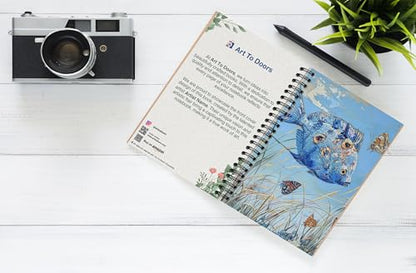 Art to Doors | Ocean's Dream | Spiral Notebooks | A5 Size Paper | 120 Pages | 70 GSM Paper | Attractive Cover Designs