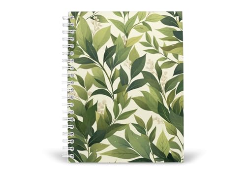 Art to Doors | Dense Foliage Repeat | Spiral Notebooks | A5 Size Paper | 120 Pages | 70 GSM Paper | Attractive Cover Designs