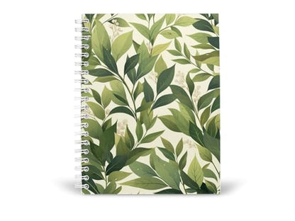 Art to Doors | Dense Foliage Repeat | Spiral Notebooks | A5 Size Paper | 120 Pages | 70 GSM Paper | Attractive Cover Designs