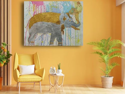 Art to Doors | Taming The Beast | Square | Artist Lovina Cano | Home Decor | Wall Art | Gifts for Women | Gifts for Men | Canvas Frame