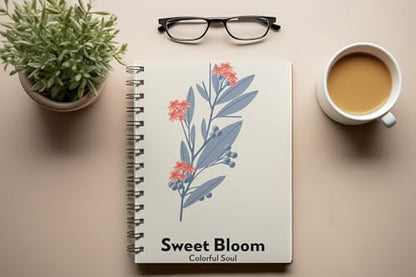 Art to Doors | Sweet Bloom | Spiral Notebooks | A5 Size Paper | 120 Pages | 70 GSM Paper | Attractive Cover Designs