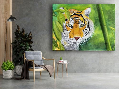 Art to Doors | Wild Life - The Tiger | Artist Sudesh Kundley | Horizontal | Art Prints | Home Decor | Wall Decor | Gift Items | Wall Art