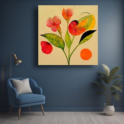 Art to Doors | Playful Petals | Square | Art Print | Home Decor | Wall Decor | Gifts for Women | Gifts for Men | Wall Art |