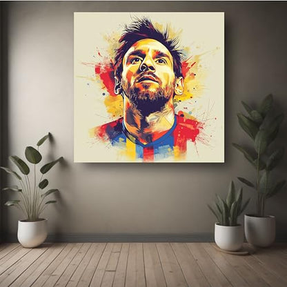 Art to Doors | Messi Art | Square | Art Print | Home Decor | Wall Decor | Gifts for Women | Gifts for Men | Canvas Frame |