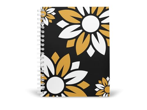 Art to Doors | Golden Sunflower Medley | Spiral Notebooks | A5 Size Paper | 120 Pages | 70 GSM Paper | Attractive Cover Designs