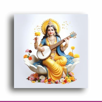 Art to Doors Divine Goddess Lord Saraswathi Inspired Prints