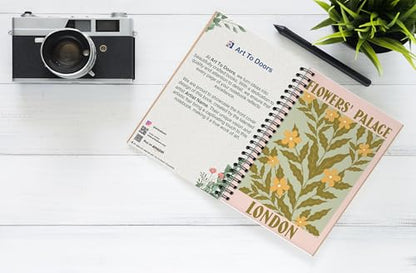 Art to Doors | Flowers' Palace London | Spiral Notebooks | A5 Size Paper | 120 Pages | 70 GSM Paper | Attractive Cover Designs