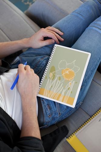 Art to Doors | Daffodil Dreams | Spiral Notebooks | A5 Size Paper | 120 Pages | 70 GSM Paper | Attractive Cover Designs