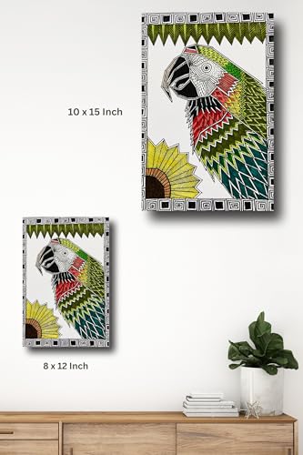 Art to Doors | Macaw Parrot | Artist Puja Kumari | Vertical | Art Prints | Home Decor | Wall Art | Gift Items | Canvas Frame