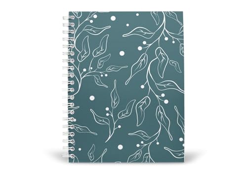 Art to Doors | Sketchy Leaf Motif | Spiral Notebooks | A5 Size Paper | 120 Pages | 70 GSM Paper | Attractive Cover Designs