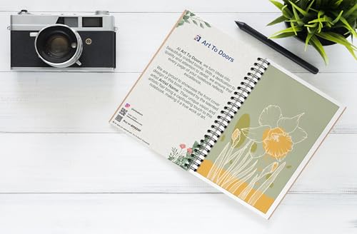 Art to Doors | Daffodil Dreams | Spiral Notebooks | A5 Size Paper | 120 Pages | 70 GSM Paper | Attractive Cover Designs