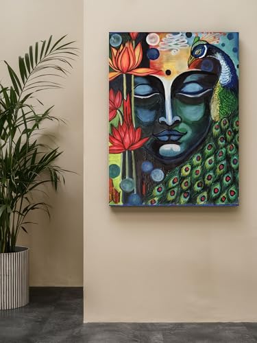 Art to Doors | Krishna Morden Art | Artist Dipa Sinha | Vertical | Art Prints | Home Decor | Wall Art | Gift Items | Canvas Frame