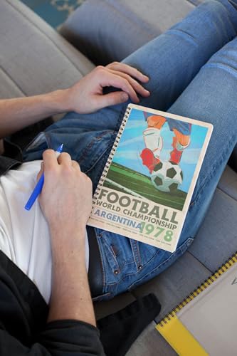 Art to Doors | Football World Championship | Spiral Notebooks | A5 Size Paper | 120 Pages | 70 GSM Paper | Attractive Cover Designs